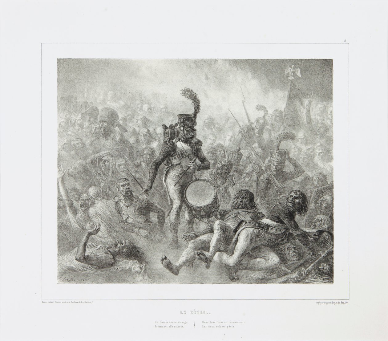 द ड्रूम वेकिंग द डेड सोल्जर्स, 1842 द्वारा डेनिस अगस्टे मैरी रैफेट