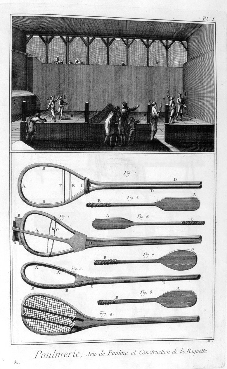 असली टेनिस और रैकेट का निर्माण, 1751-1777 द्वारा डेनिस डिडरोट