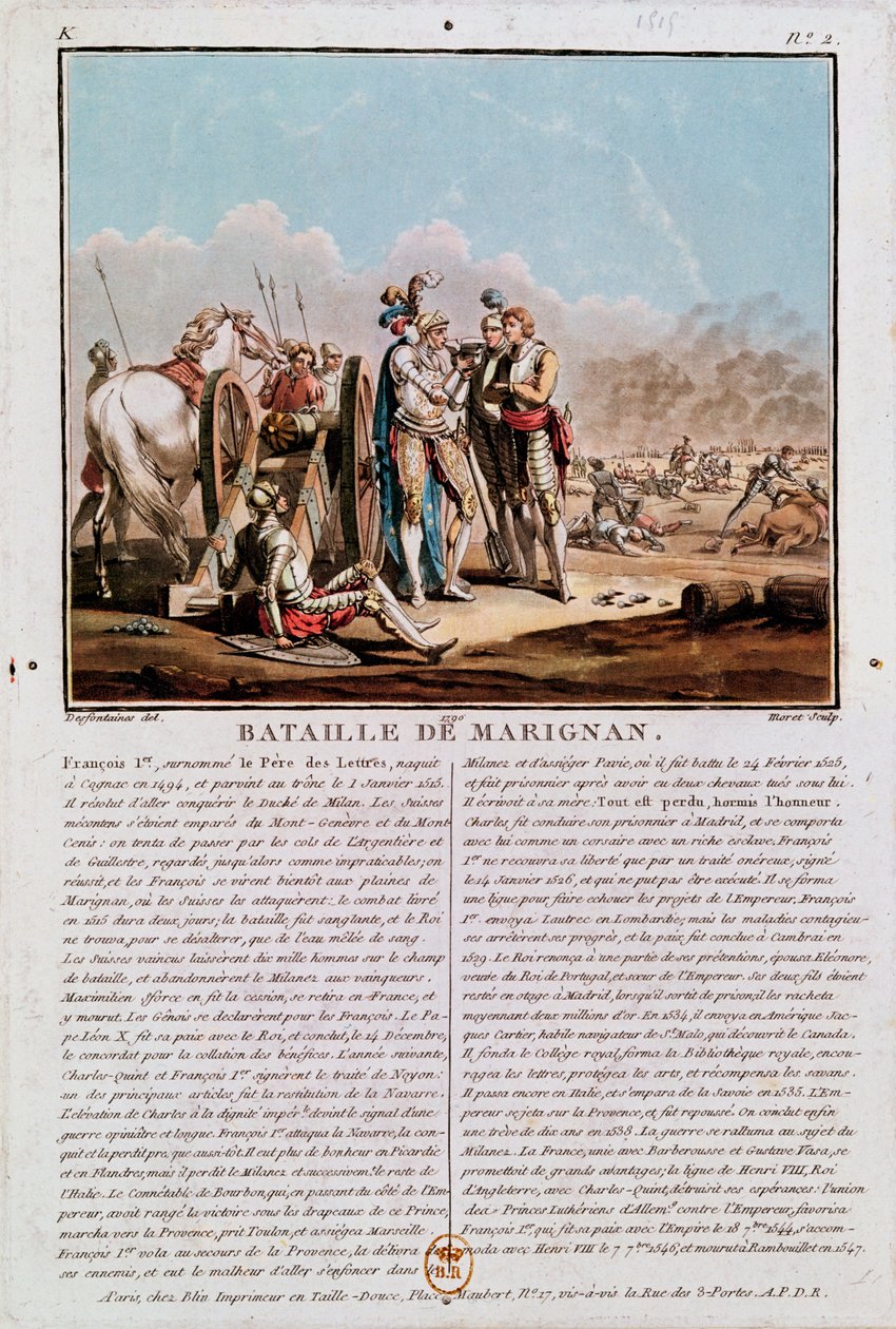 14 सितंबर 1515, 1790 को मैरिगन की लड़ाई का प्रकरण द्वारा desfontaines