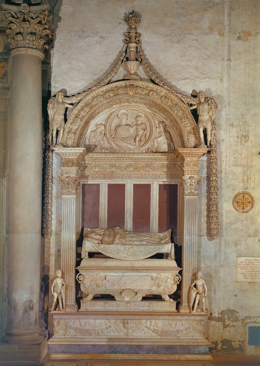 कार्लो मरसप्पिनी का मकबरा, c.1453-55 (संगमरमर) द्वारा डेसीडेरियो दा सेटिगनानो