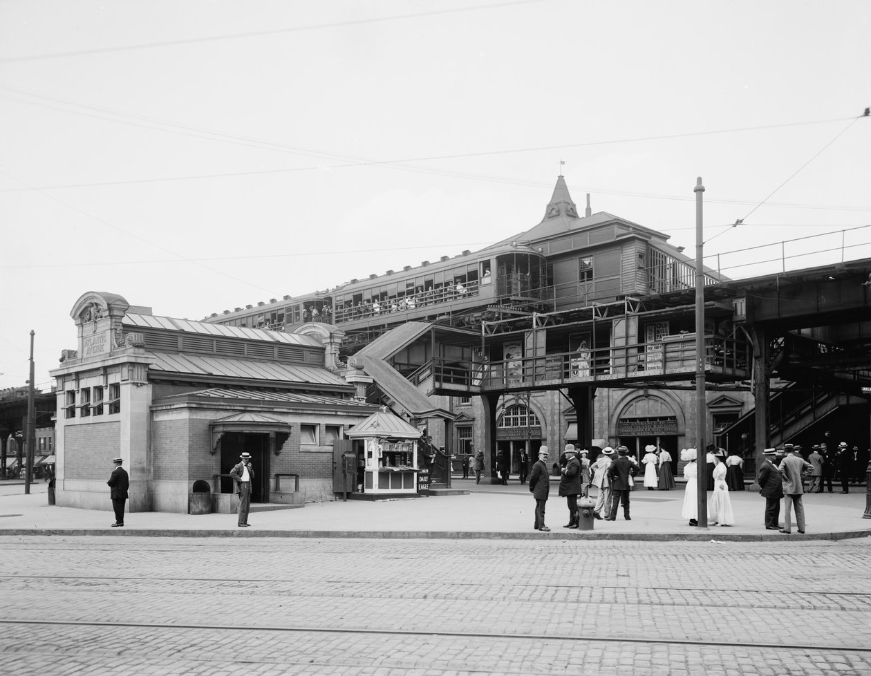 अटलांटिक एवेन्यू, मेट्रो प्रवेश द्वार, ब्रुकलिन, एनवाई, c.1910-20 द्वारा डेट्रोइट प्रकाशन कंपनी