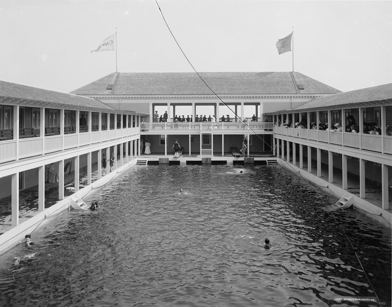 कैसीनो, पाम बीच, फ्लोरिडा में स्नान पूल, c.1905 द्वारा डेट्रोइट प्रकाशन कंपनी