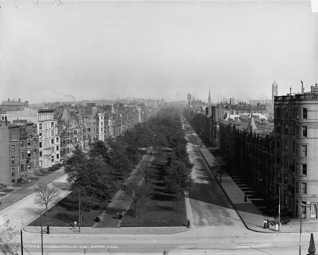 राष्ट्रमंडल Ave., बोस्टन, मैसाचुसेट्स, c.1904 द्वारा डेट्रोइट प्रकाशन कंपनी