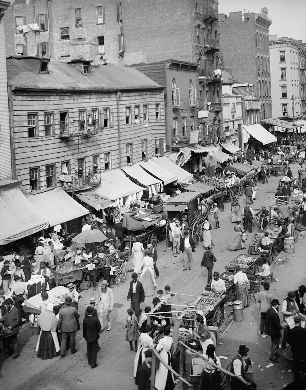ईस्ट साइड, न्यू यॉर्क, NY, c.1890-1901 पर यहूदी बाजार द्वारा डेट्रोइट प्रकाशन कंपनी
