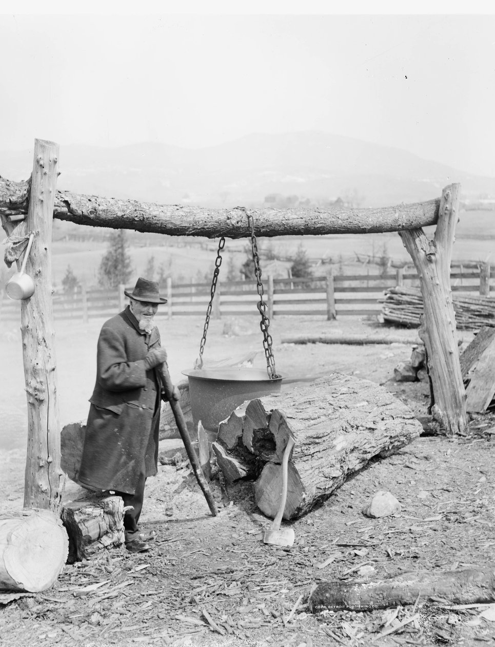 अच्छे पुराने ढंग से मेपल सिरप बनाना, c.1906 द्वारा डेट्रोइट प्रकाशन कंपनी