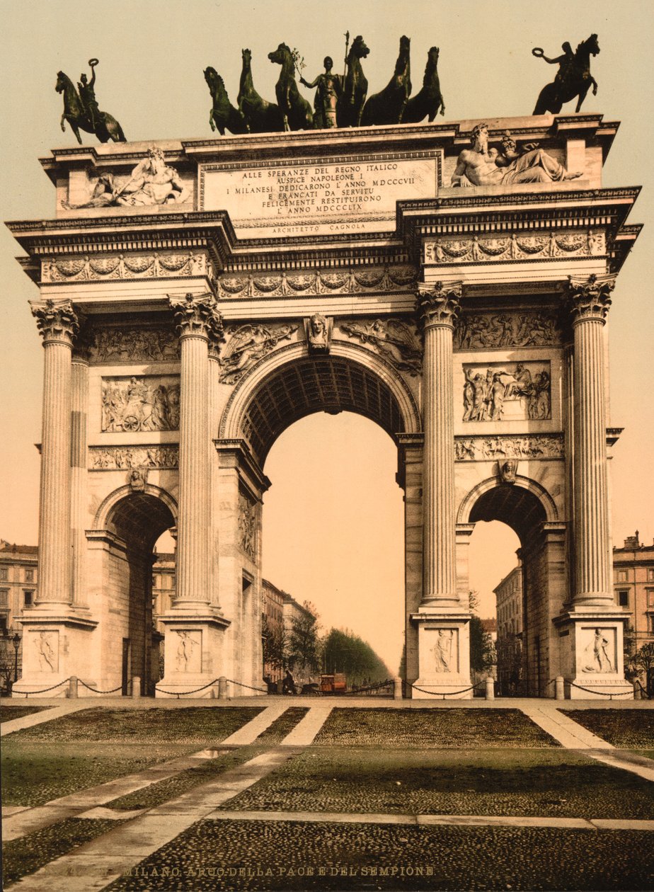 आर्क ऑफ पीस, मिलान, इटली, c.1900 द्वारा डेट्रोइट प्रकाशन कंपनी