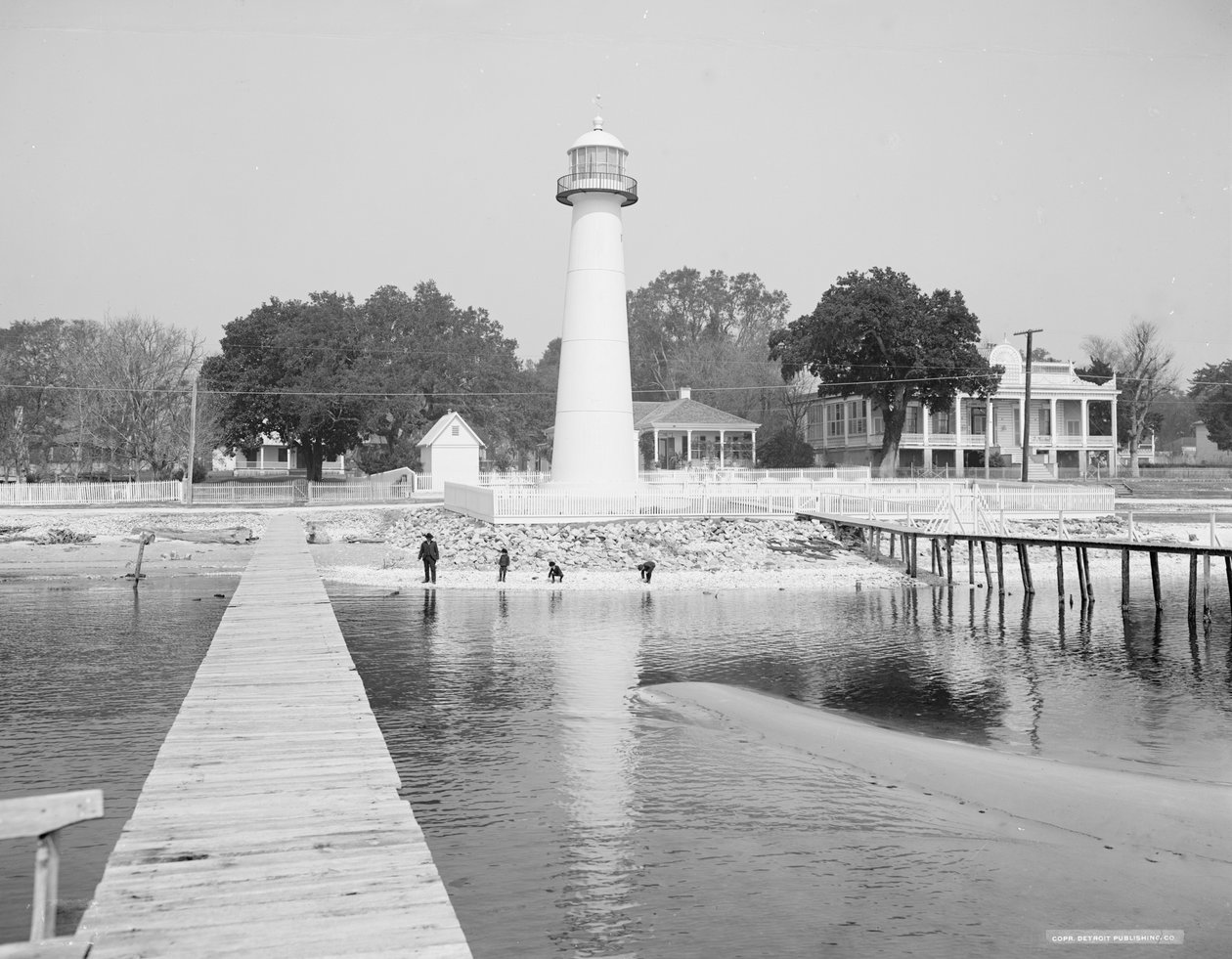 बिलोक्सी लाइटहाउस, बिलोक्सी, मिसिसिपि, यूएसए, c.1906 (b/w फोटो) द्वारा डेट्रोइट प्रकाशन कंपनी