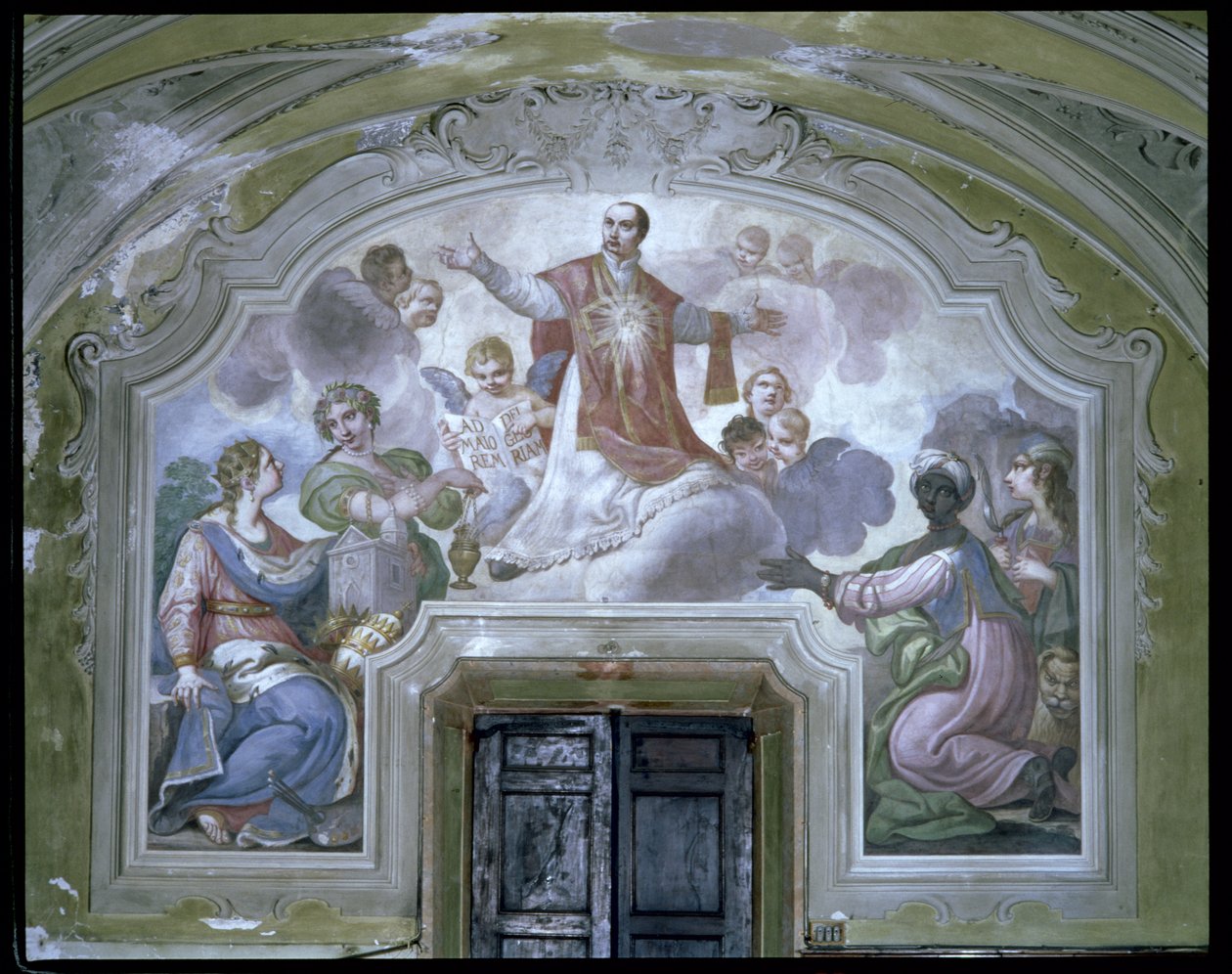 रेफेक्ट्री से लोयोला के सेंट इग्नाटियस का एपोथोसिस (सी.1491-1556) द्वारा डियासिंटो फैब्रोनी