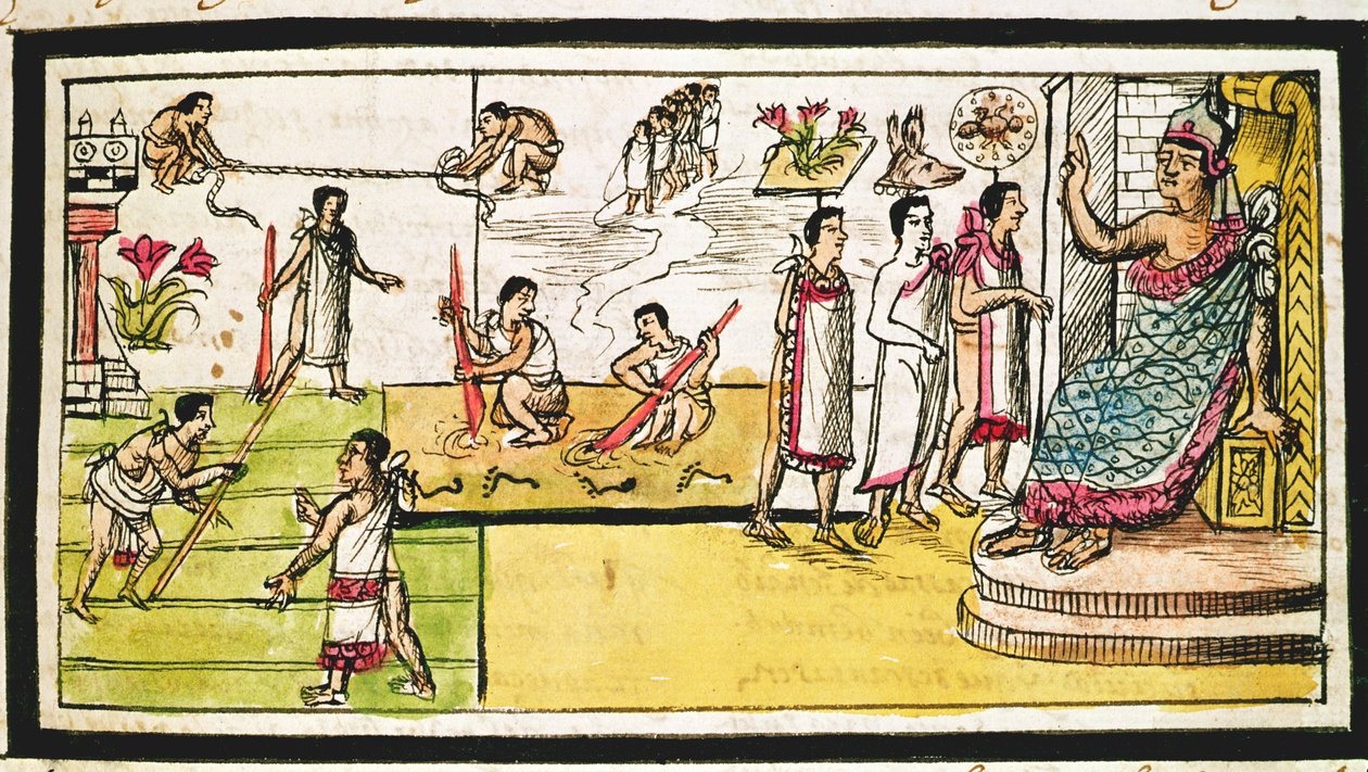 फेन .40 आर तेनोचैटिल्टन का निर्माण, 1579 द्वारा डिएगो डुरान