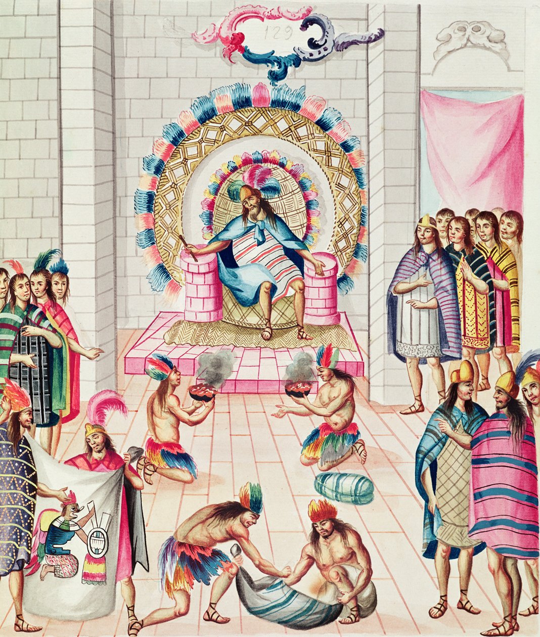 Tome 3 fol.129, राजा को भेंट, &39;टीट्रो दे ला नुवे एस्पाना&39;, 18 वीं सदी के अंत द्वारा डिएगो गार्सिया पान्स ए एवेलन