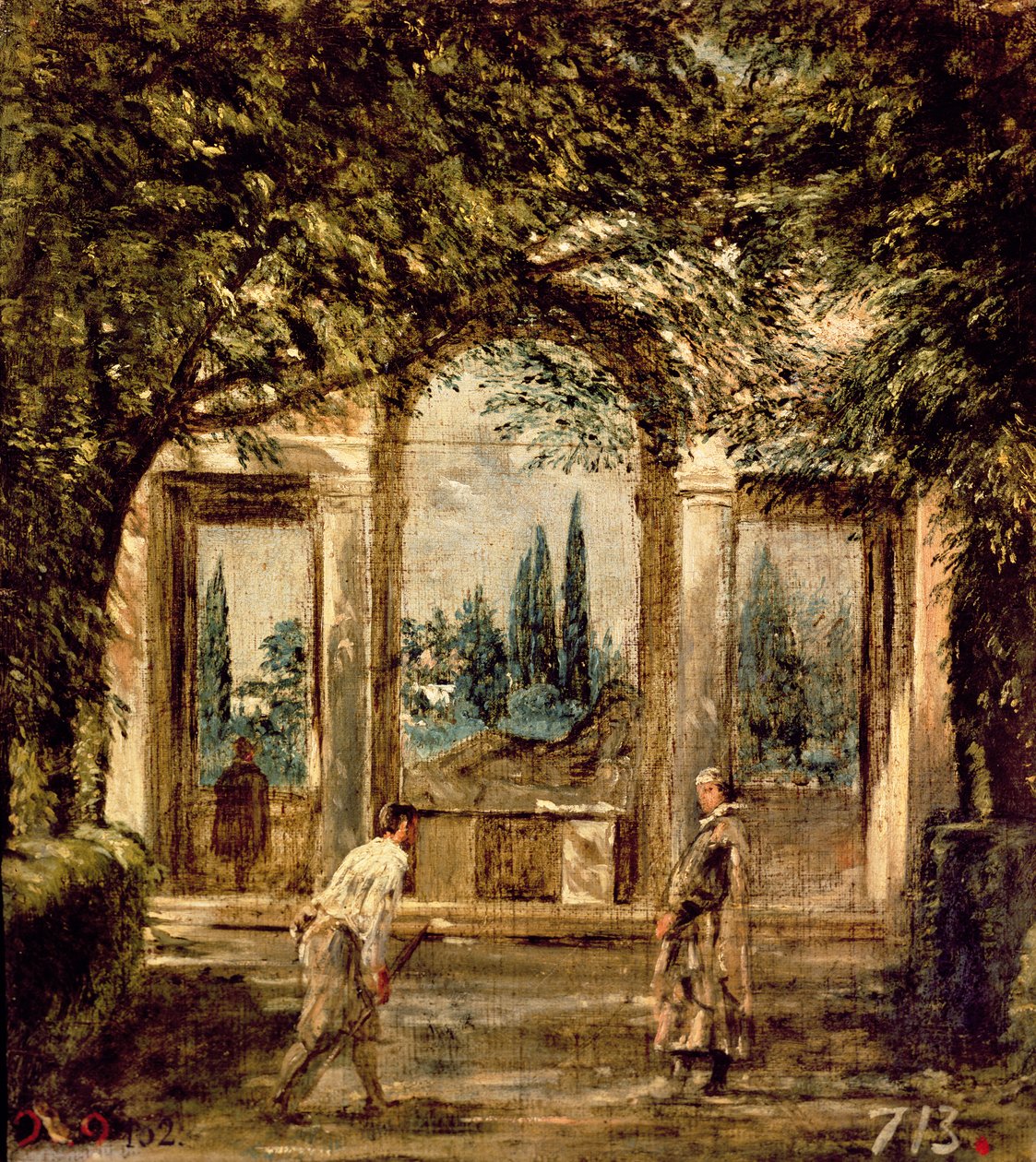 रोम में विला मेडिसी का गार्डन, c.1650-51 द्वारा डिएगो वेलाज़क्वेज़