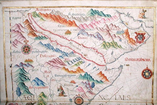 मिस्र और सऊदी अरब, एक दुनिया एटलस से विस्तार, 1565 द्वारा डिएगो होमेम