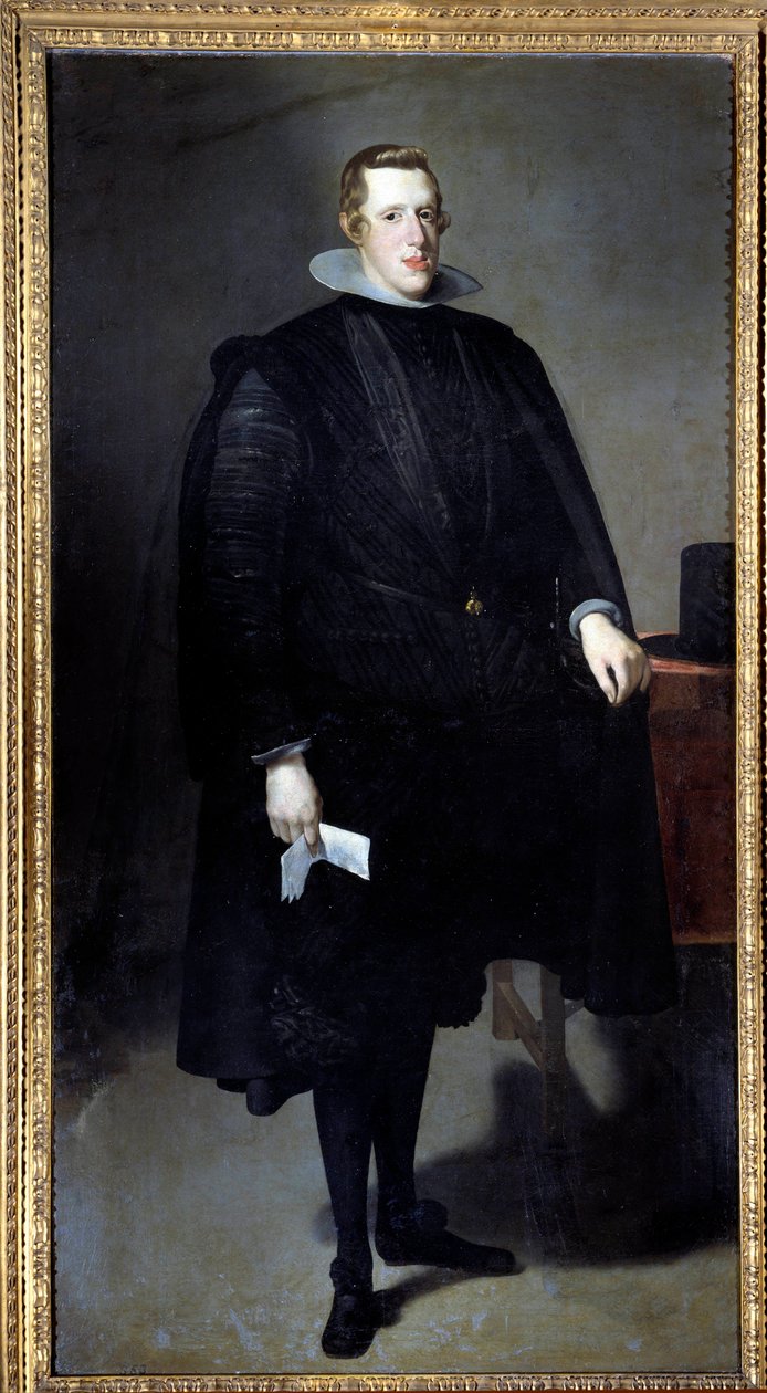 फिलिप IV (1605 - 1665) के पैर में पोर्ट्रेट। डिएगो रोड्रिग्ज डी सिल्वा वाई वेलास्केज़ द्वारा पेंटिंग (1599-1660) द्वारा डिएगो वेलाज़क्वेज़