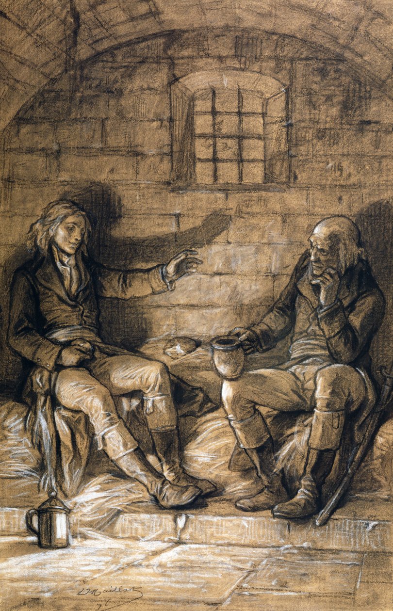 सीमोरिन और गौरेविस, विक्टर ह्यूगो (1802-85) द्वारा &39;अस्सी-तेरह&39; (1874) के लिए चित्रण द्वारा डायोजीन उलेसे नेपोलियन मैलार्ट