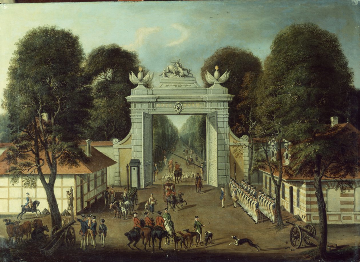 पॉट्सडैम में हंटिंग लॉज, c.1735 द्वारा तलवार का त्याग
