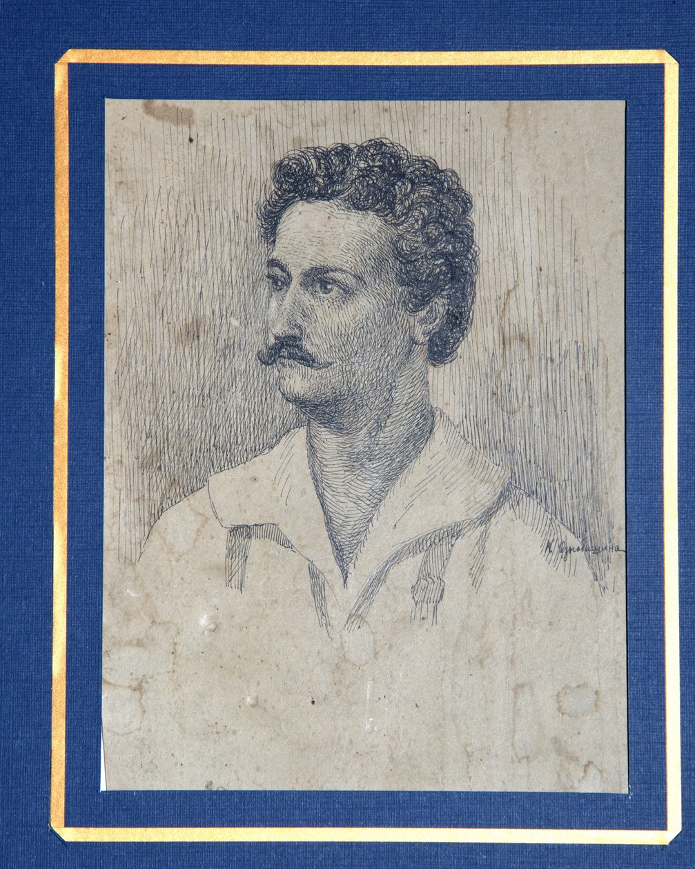 डीसेम्ब्रिस्त सर्गेई क्रिवत्सोव का पोर्ट्रेट 1802-1864 द्वारा दिमित्री पेट्रोविच ओजनोबिशिन