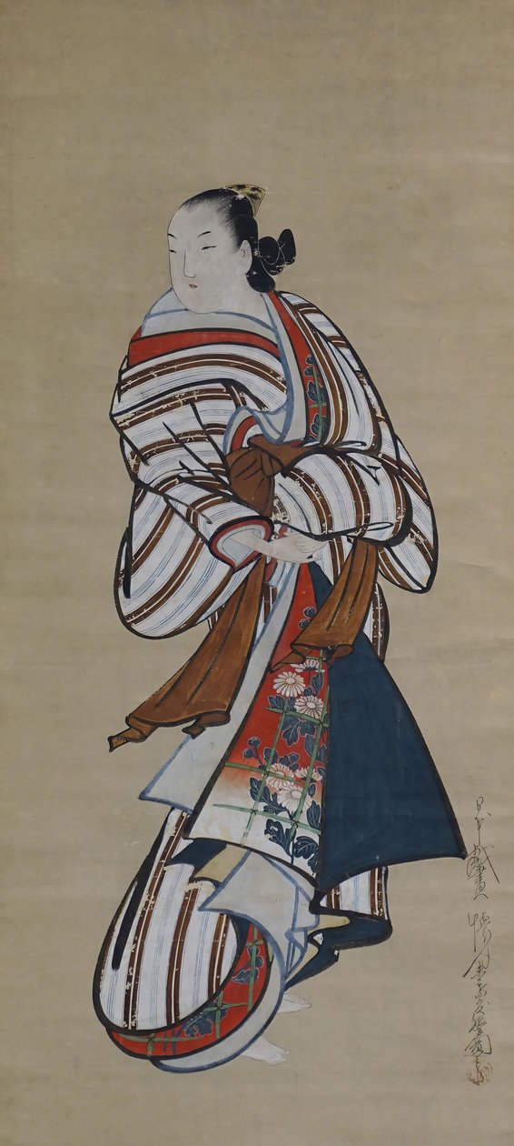 स्टैंडिंग कोर्टिसन लुकिंग ओवर हिज शोल्डर, सीए। 1715. द्वारा दोहन कैगेट्सुडो