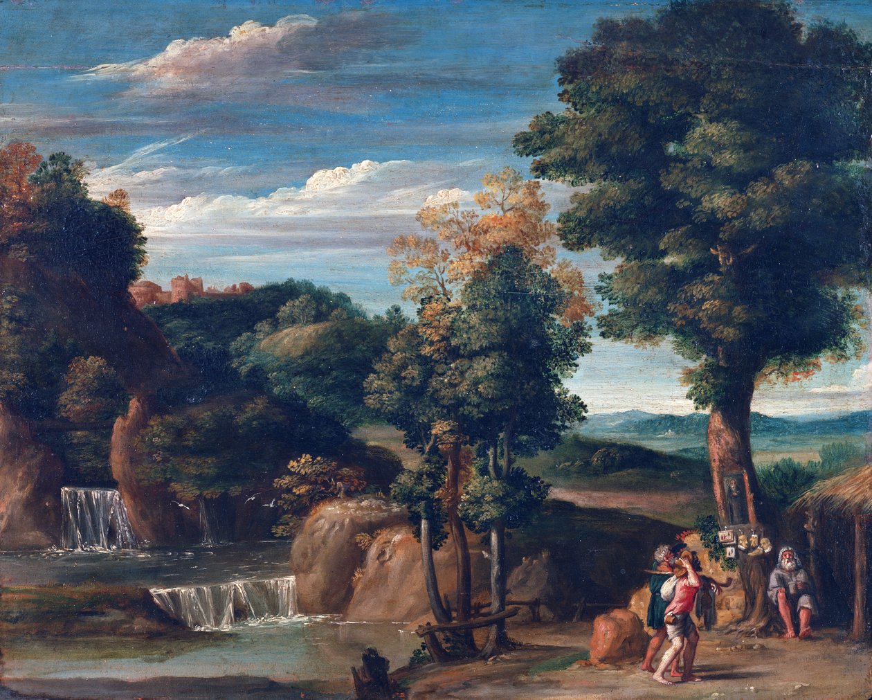 एक हेर्मिट के साथ लैंडस्केप द्वारा Domenichino