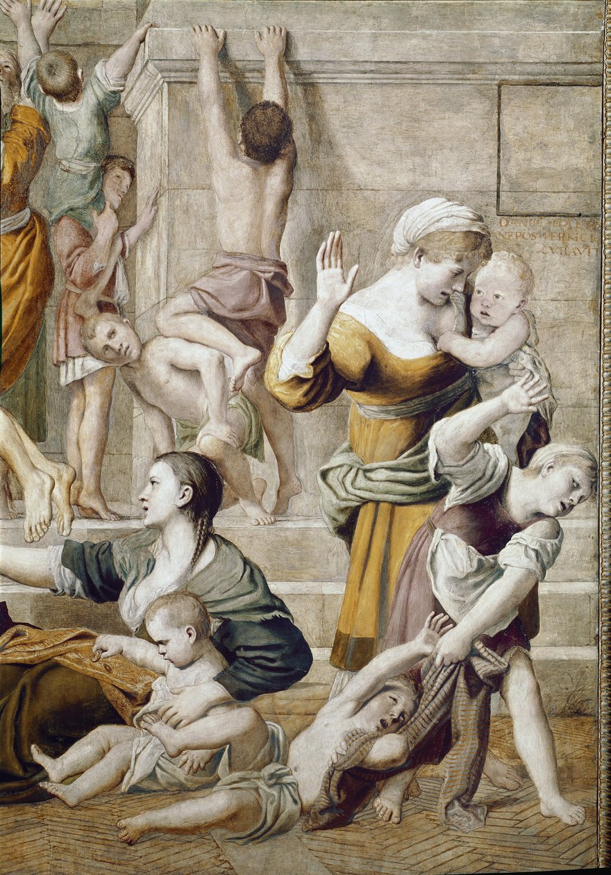 सेंट सेसिलिया की कहानी: सेंट सेसिलिया का औमोन, विस्तार (फ्रेस्को .) द्वारा Domenichino