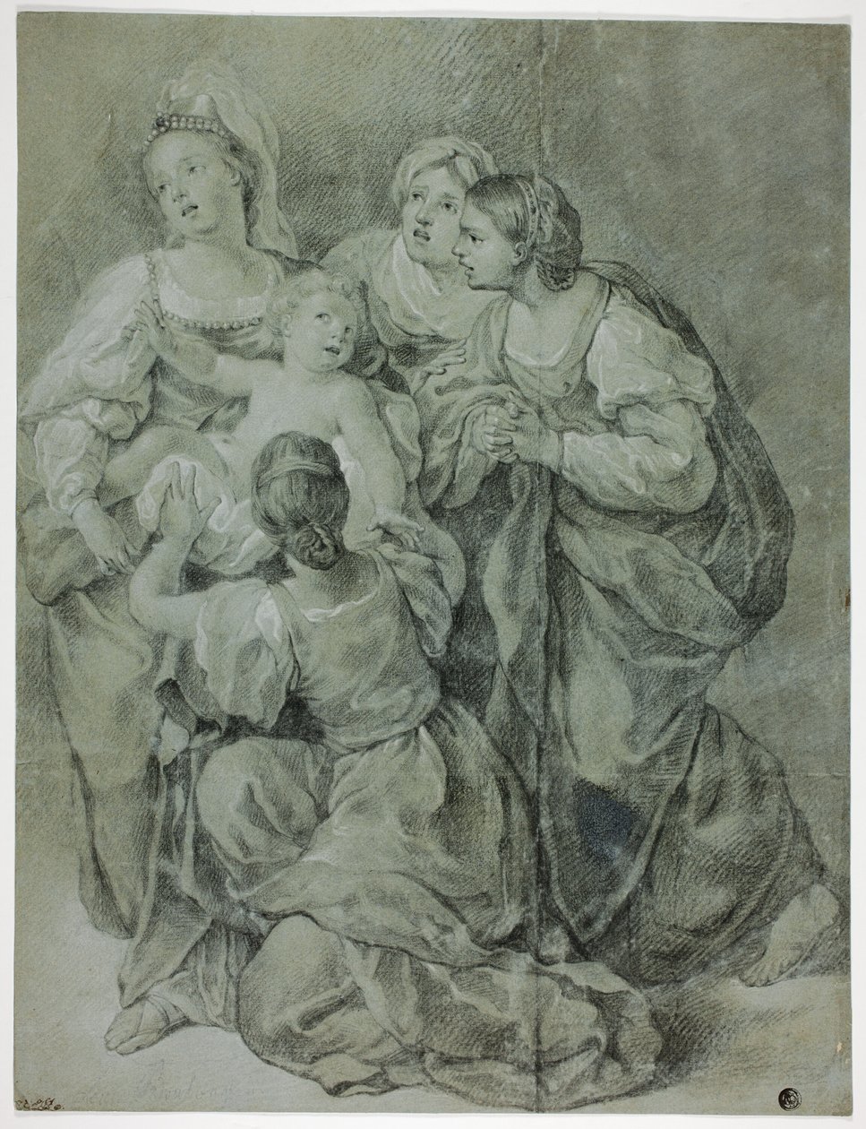 चार महिलाओं और बच्चों का समूह द्वारा Domenichino