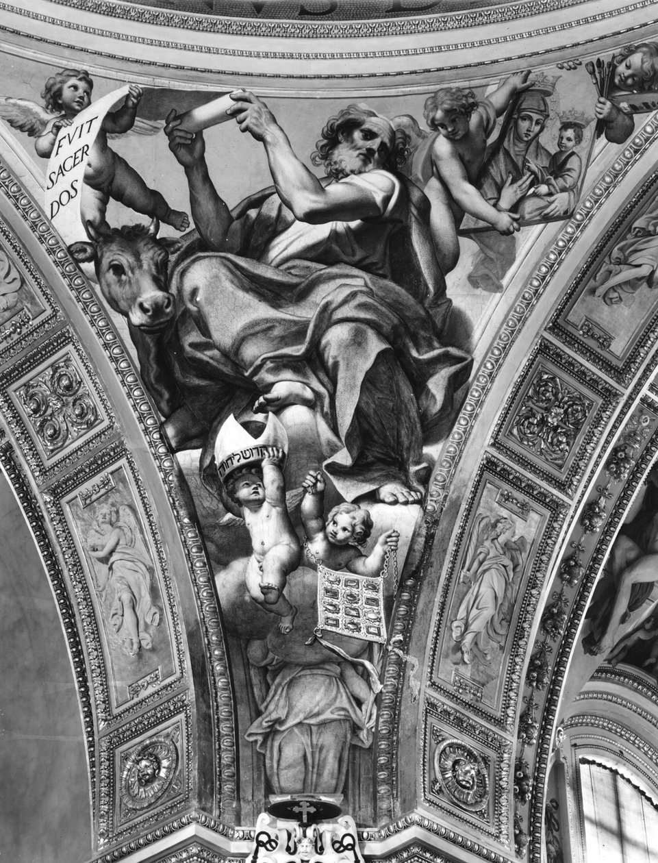 सेंट ल्यूक, 1623 से कपोला से पेंडेंटिव द्वारा Domenichino
