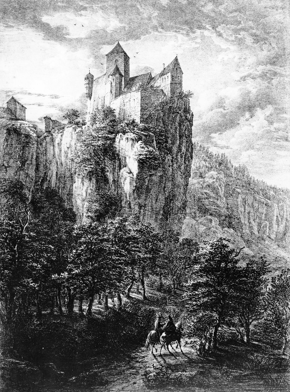 अल्टमहलथल में श्लॉस प्रून, फ्रेडरिक विल्हेम बोलिंगर, 1818 द्वारा मुद्रित द्वारा डोमेनिको क्वाग्लियो
