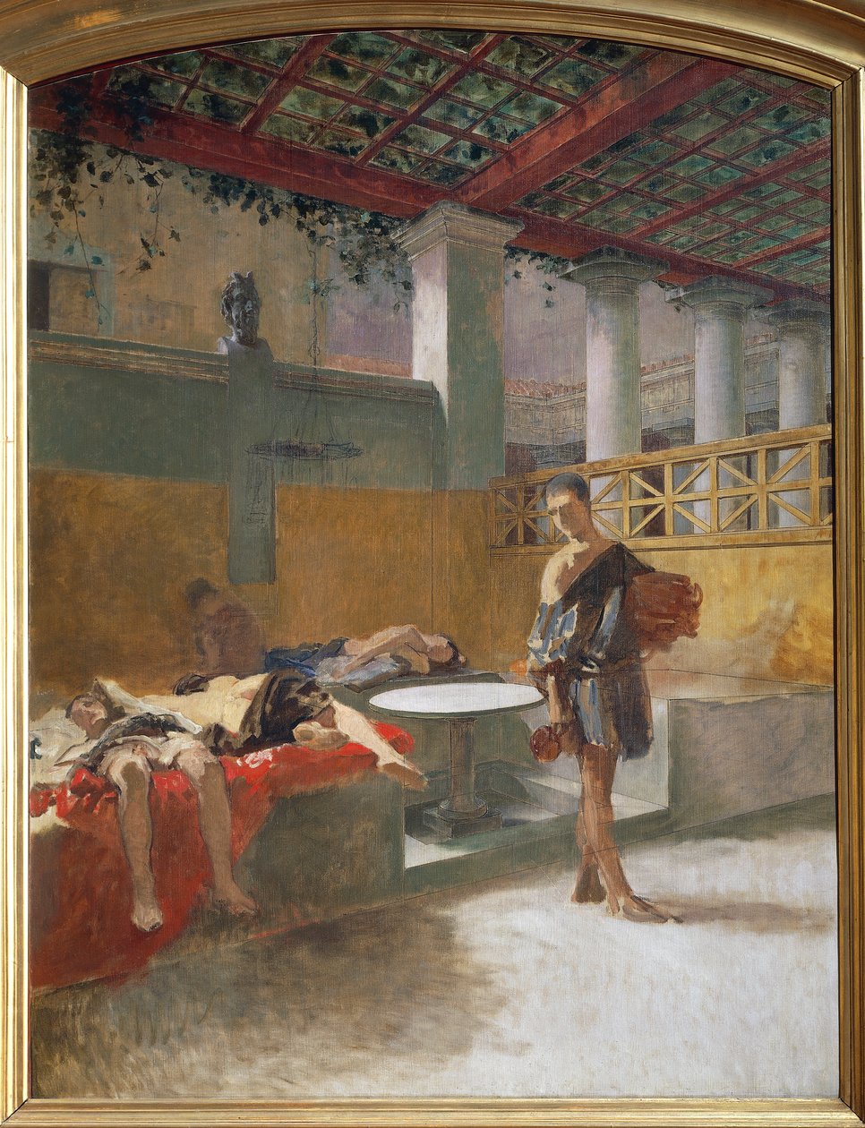 तांडव के बाद ट्राइक्लिनियम, c.1860 (कैनवास पर तेल) द्वारा डोमनिको मोरेली