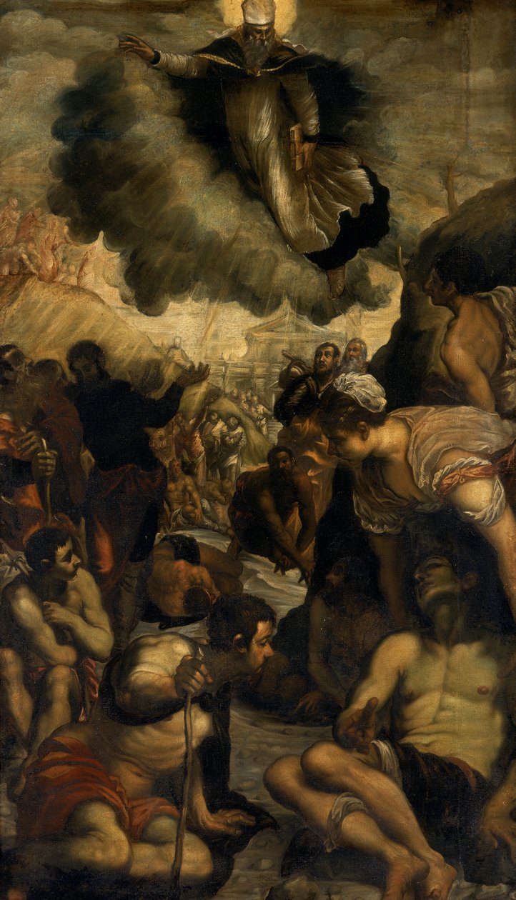 सेंट ऑगस्टाइन चिकित्सा अपंग, c.1549 द्वारा डोमनिको रोबस्टी टिंटोरेटो