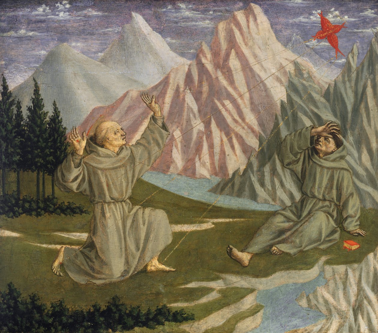 सेंट फ्रांसिस कलंक प्राप्त करते हुए, c. 14451450. द्वारा डोमेनिको वेनेज़ियानो