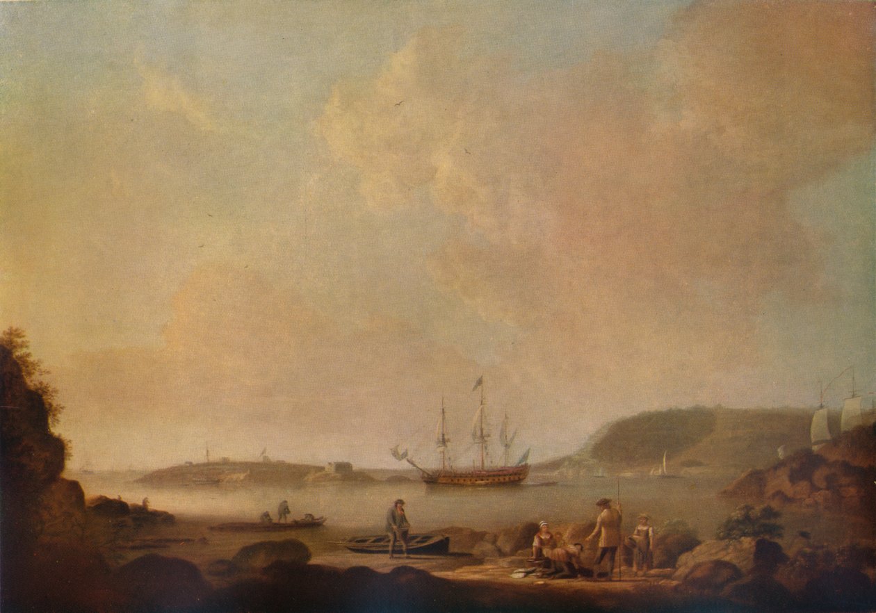 ड्रेकस द्वीप, प्लायमाउथ, 1773 द्वारा डोमिनिक सेरेस