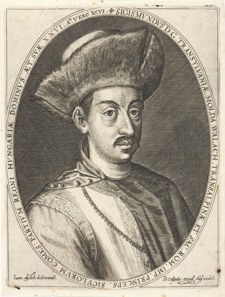 1572-1613 सिगिसमुंड बाथोरी, ट्रांसिल्वेनिया के राजकुमार। ऑग्सबर्ग 1600-1602, 160 से अदालत बूट द्वारा डोमिनिकस या कस्टोडिस कस्टोस