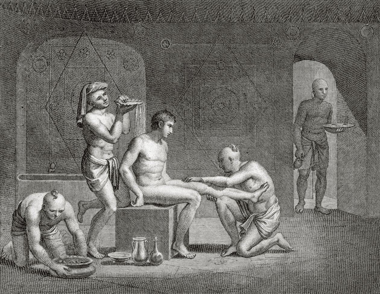 मिस्र के बाथहाउस के अंदर, c.1820s द्वारा डोमिनिक विवान डेनॉन