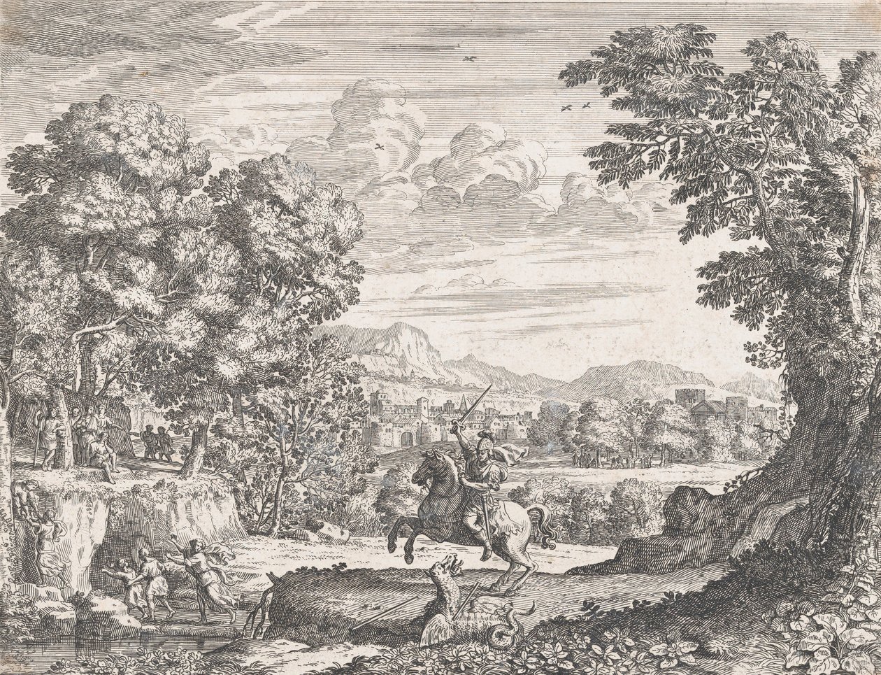 बेलेरोफॉन चिमेरा को जीतते हुए, 1668। द्वारा डोमिनिक बैरियर