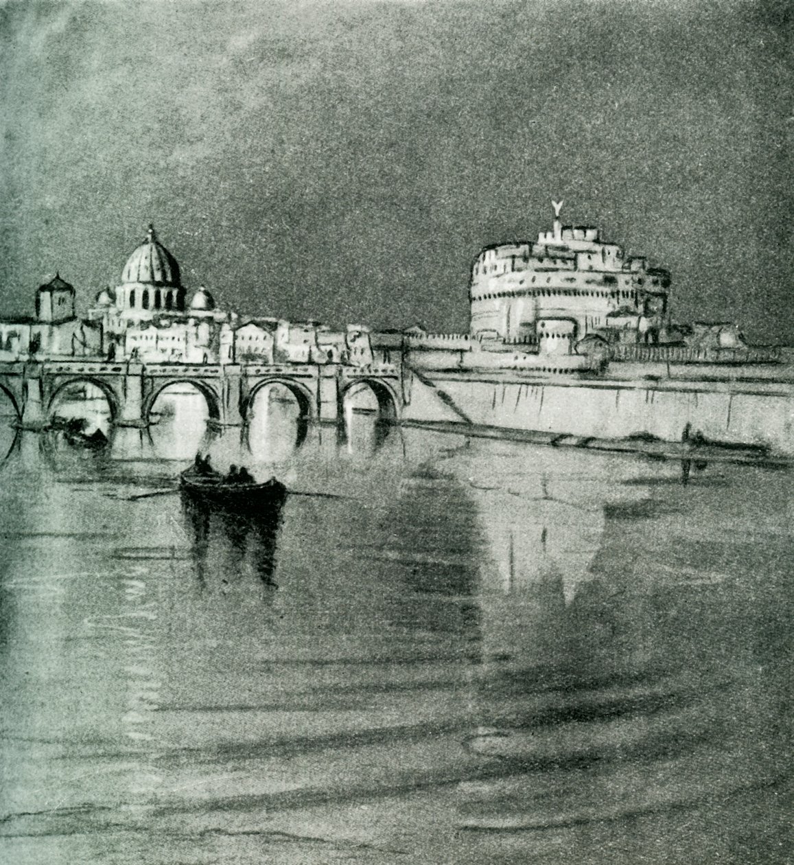 रोम और तिबर। सेवन हिल्स, 1928 में एक पेजेंट सेट। द्वारा डोनाल्ड मैक्सवेल