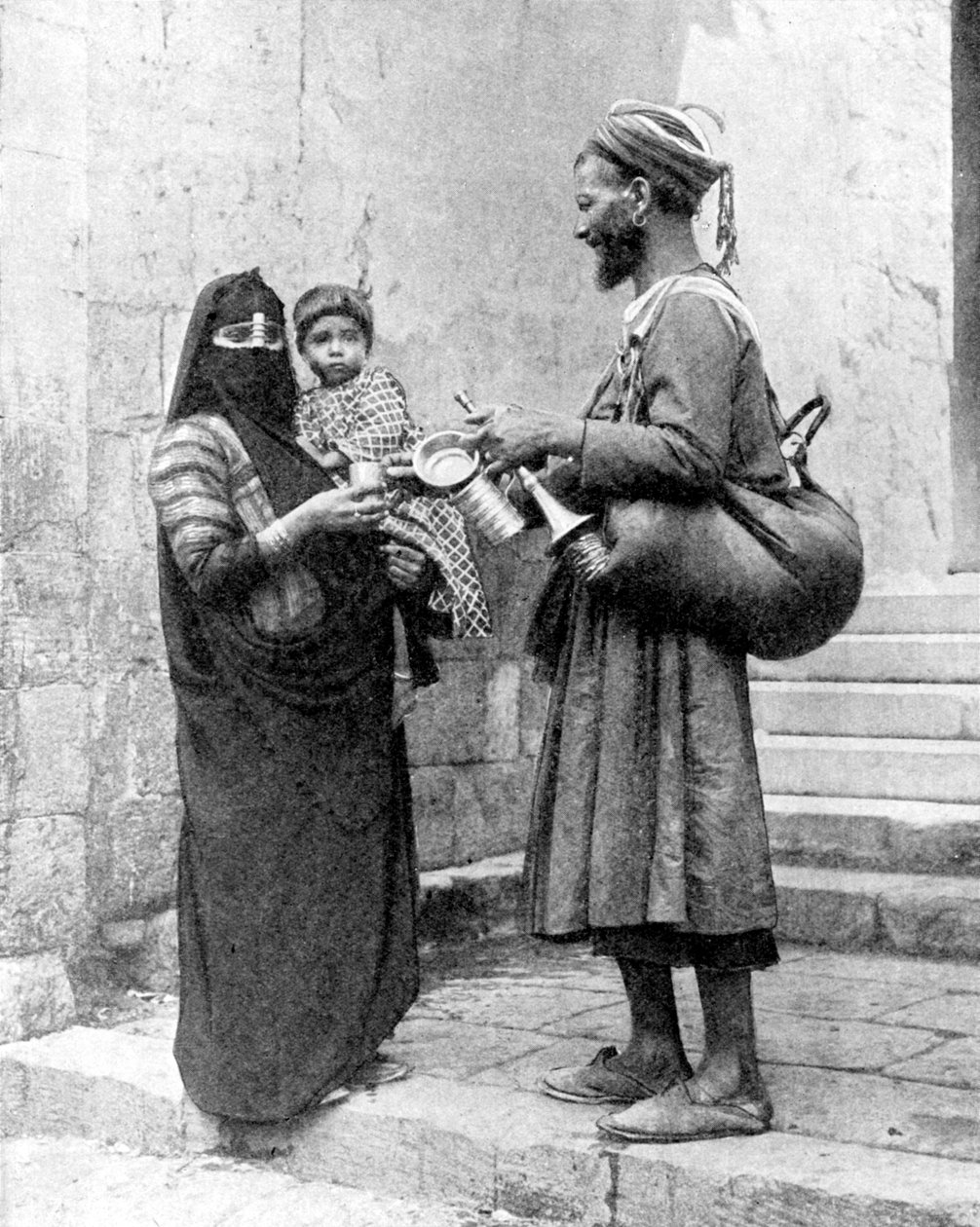 एक पानी विक्रेता, काहिरा, मिस्र, 1936। द्वारा डोनाल्ड मैकलेश