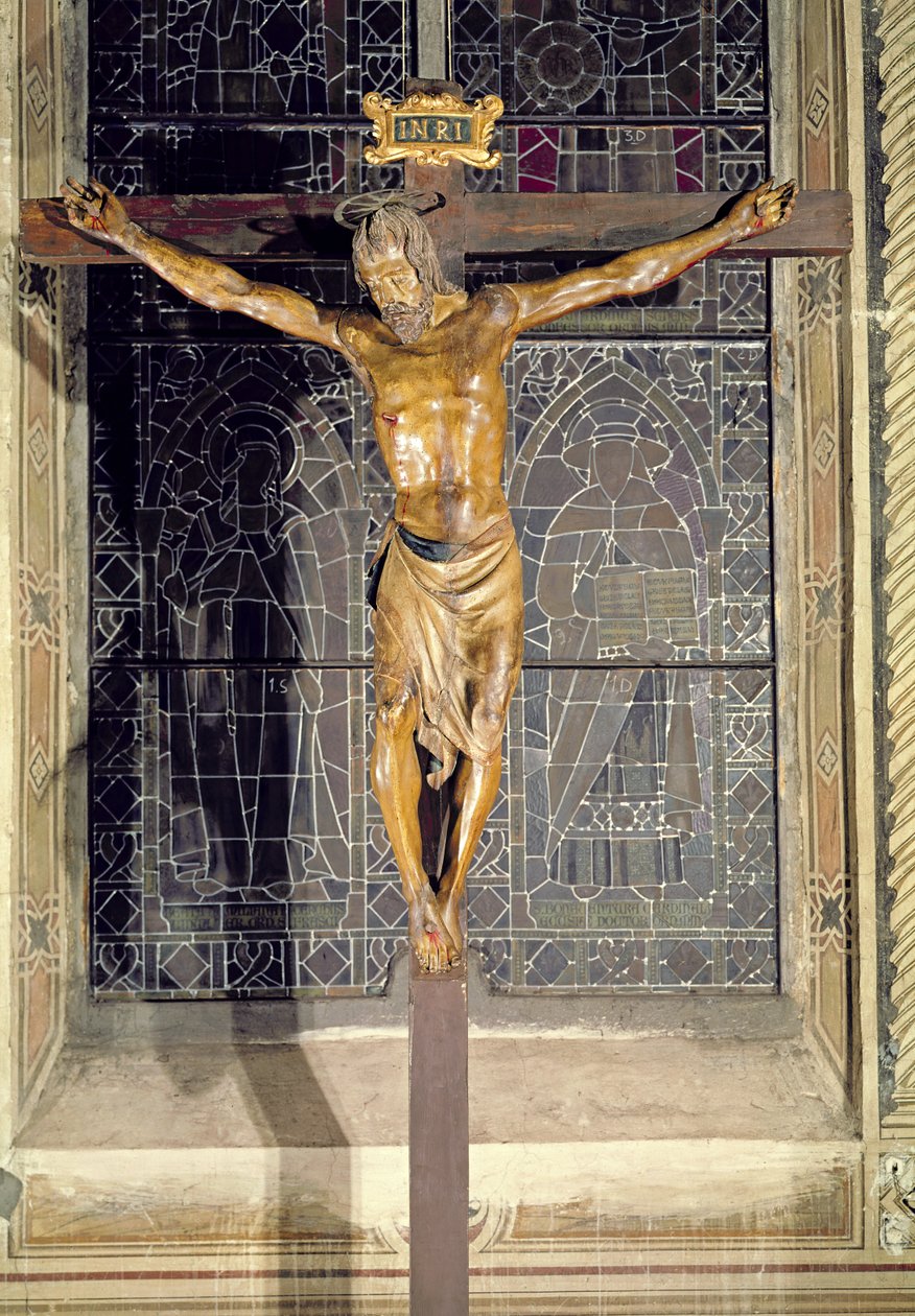 Crucifix, c.1425 (पॉलीक्रोम लकड़ी) द्वारा Donatello