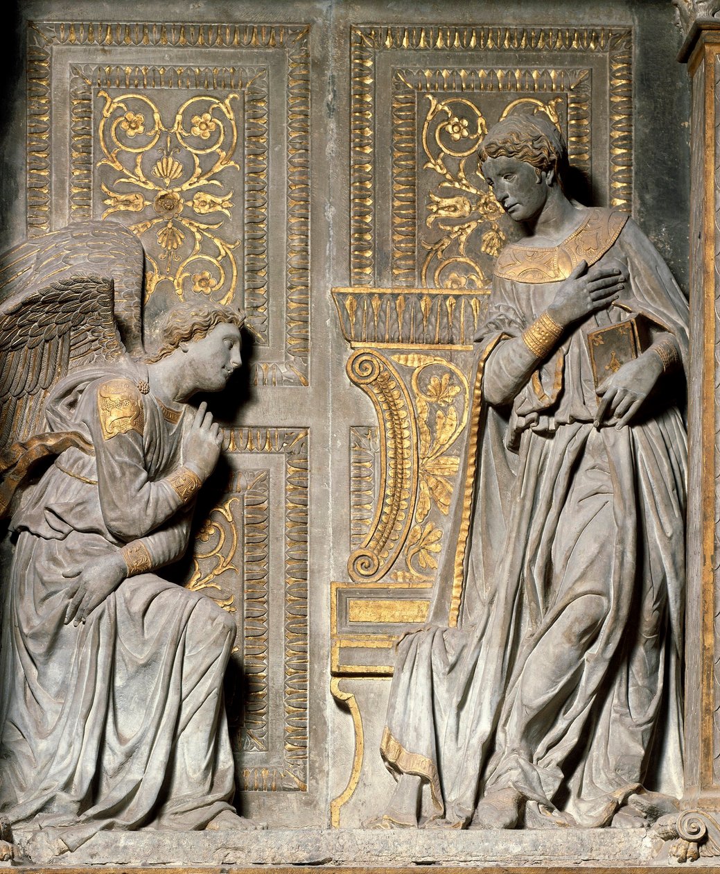 घोषणा Donato de Bardi dit Donatello (ca. 1386-1466) 1435 चर्च ऑफ सांता क्रोस की उच्च राहत। फ़्लोरेंस द्वारा Donatello