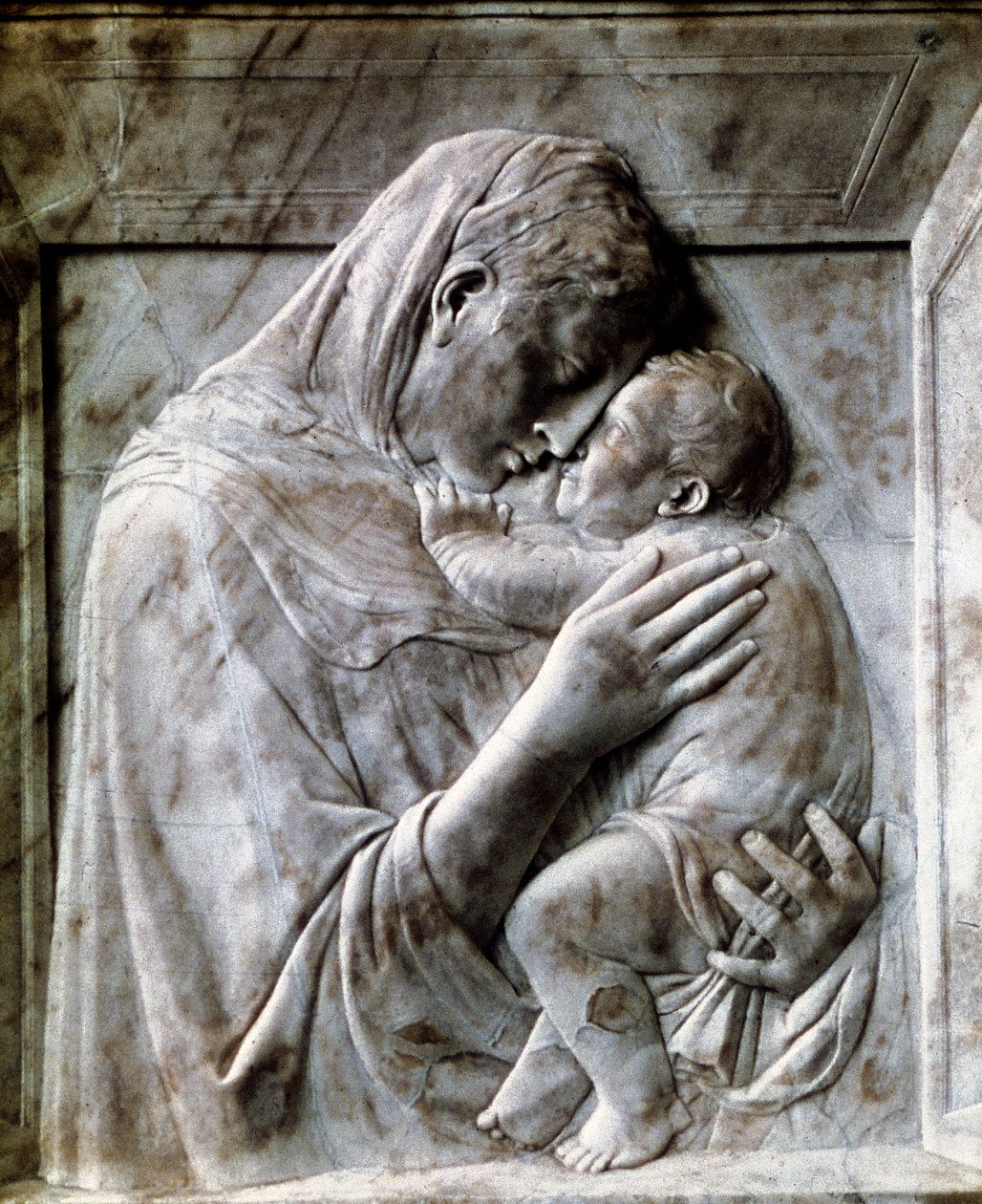 पियाज़ी मैडोना वर्जिन एंड चाइल्ड, 1420-1430s द्वारा Donatello