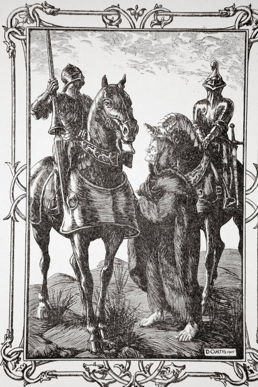 वे एक बूढ़े आदमी से मिले, 1905। द्वारा डोरा कर्टिस
