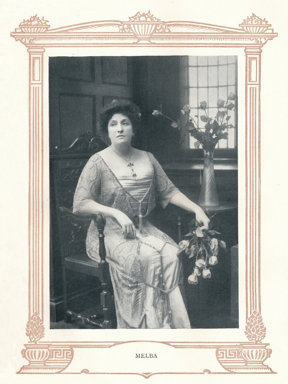 मेल्बा, 1895। द्वारा डोवर स्ट्रीट स्टूडियो
