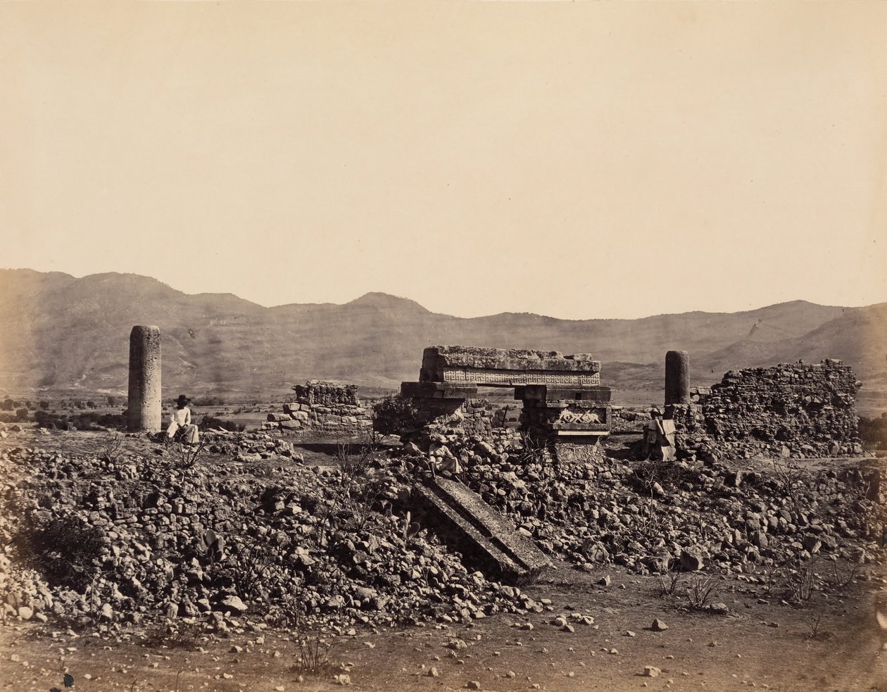 मितला, मेक्सिको में दूसरा पैलेस, फरवरी 1860। द्वारा डिसेरे चारणे