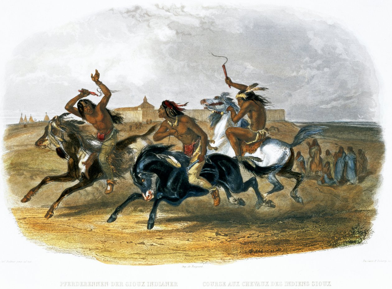 1843 में फोर्ट पियरे के पास सिओक्स इंडियंस की हॉर्स रेसिंग द्वारा आप कैसे और डोहर्टी