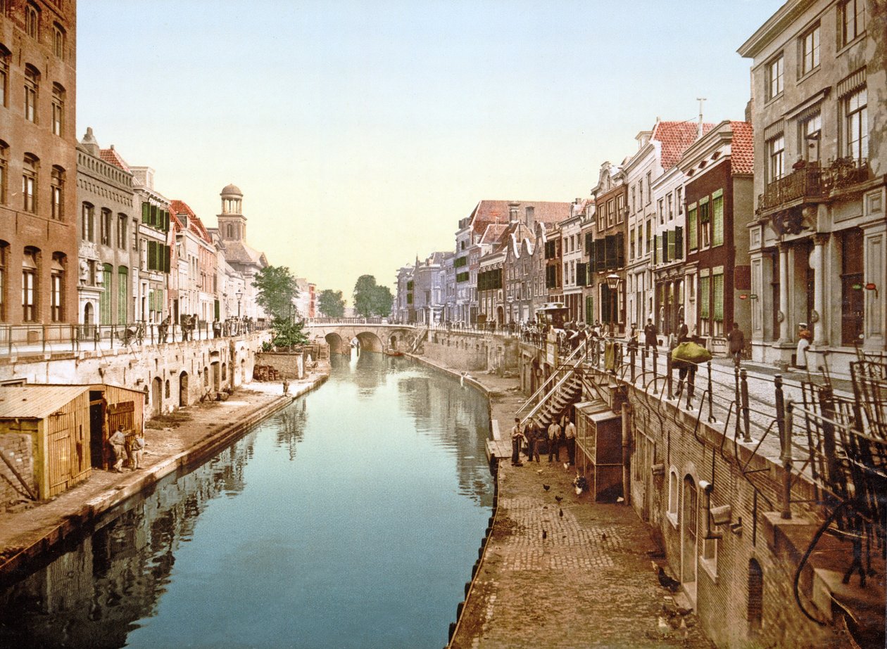 1890-1900 में यूट्रेक्ट में औडग्रेच को नीचे देखें द्वारा डच फोटोग्राफर