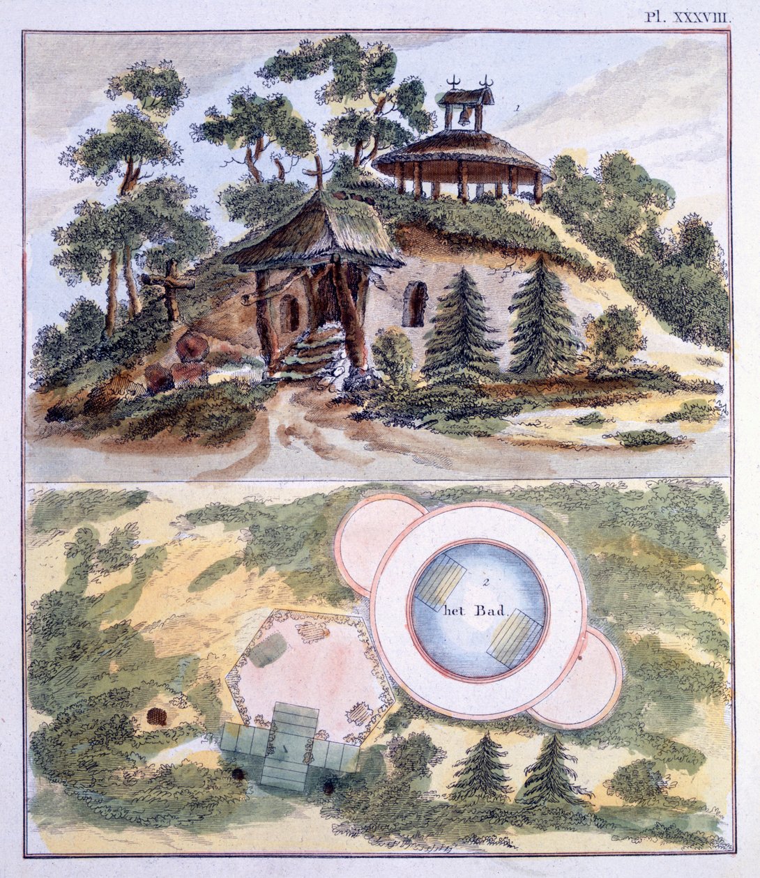 जी वैन लार द्वारा पत्रिका की गार्डन सजावट से उद्यान सजावट, 1802 प्रकाशित द्वारा डच स्कूल