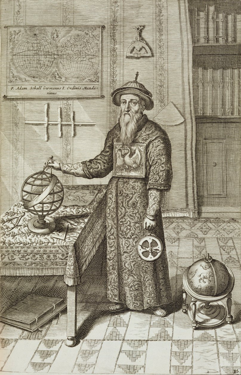 चीन से जोहान एडम स्कॉल वॉन बेल (1591-1666) अथानासियस किरचर (1601-16) द्वारा डच स्कूल