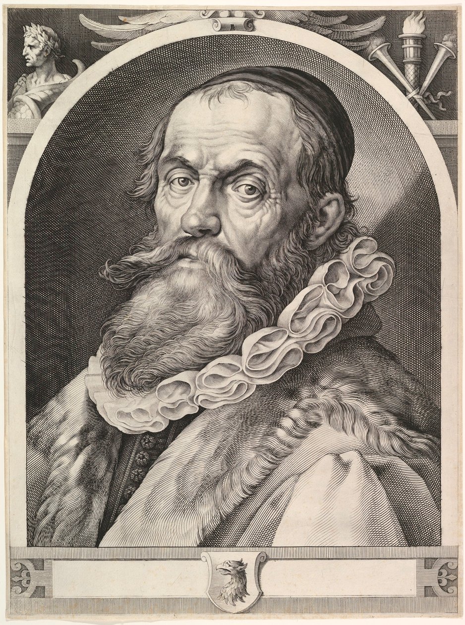 हेंड्रिक गोल्ट्जियस का पोर्ट्रेट, पब। 1617. द्वारा डच स्कूल