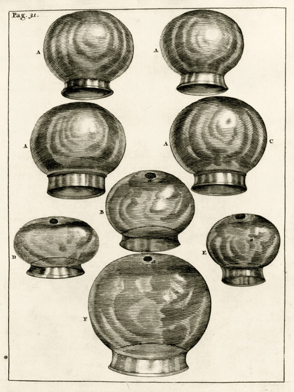 विभिन्न cupping चश्मा, व्यावहारिक अभ्यास से फ्रेडेरिक डेक्कर्स द्वारा, 1694 विधि के इलाज के लिए द्वारा डच स्कूल