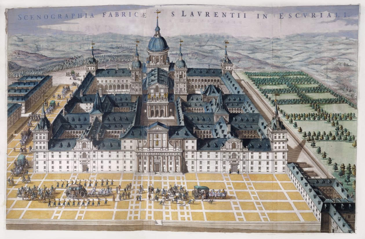 मैड्रिड Escorial का दृश्य, c.1662-5 द्वारा डच स्कूल