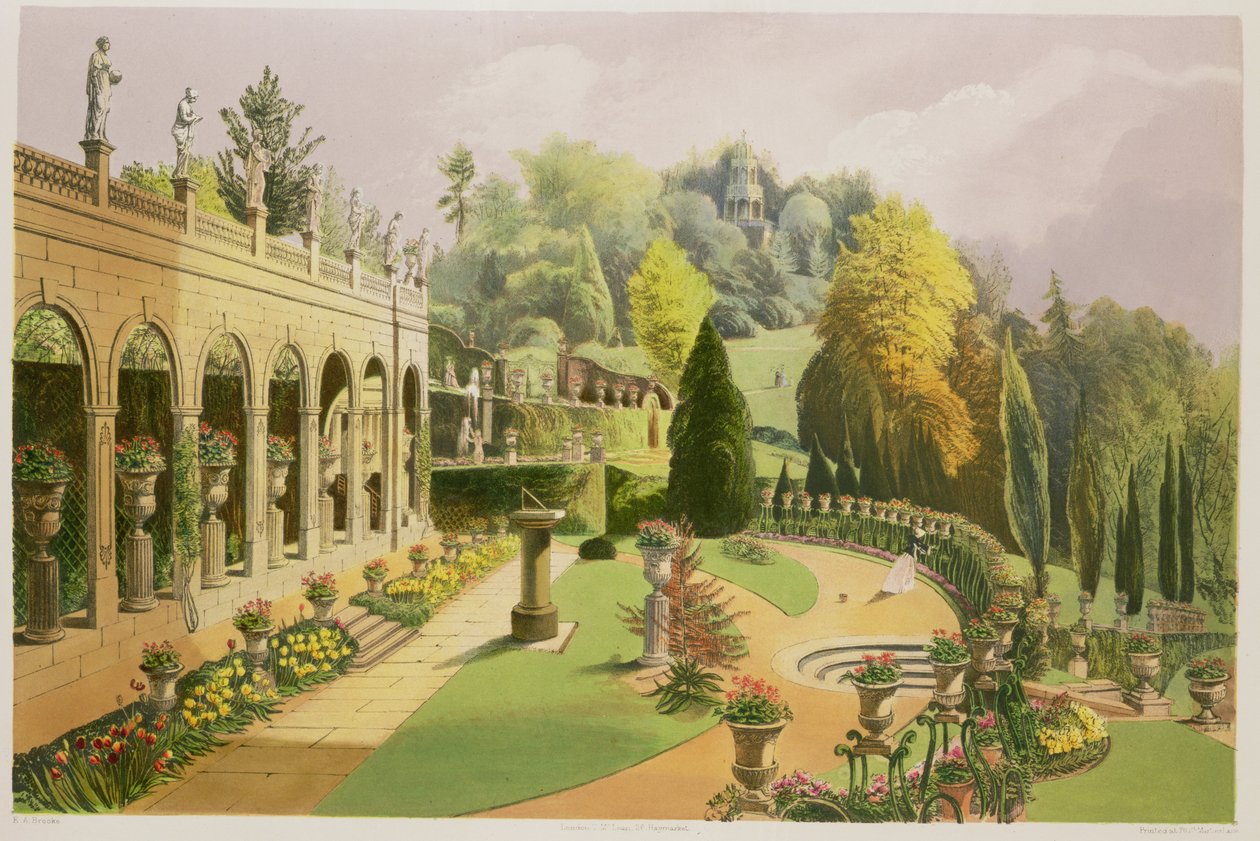एल्टन गार्डन, &39;द गार्डन ऑफ इंग्लैंड&39;, 1857 से द्वारा ई। एडवेनो ब्रुक