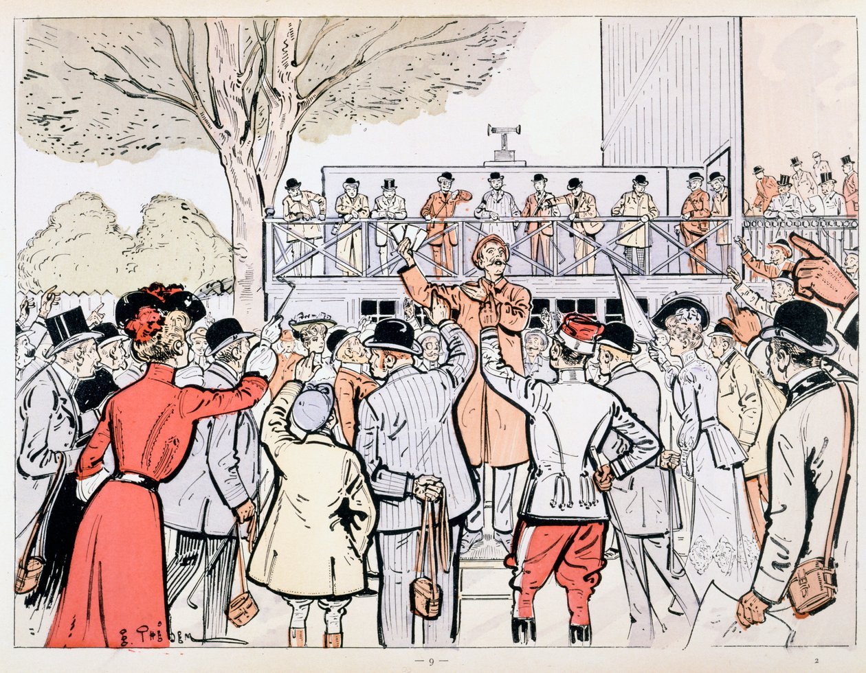द ऑन्कोर्स बुकी, c.1905 द्वारा ई। थेलेम